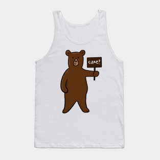 Cake Cute Bear Illustration Tank Top